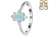 Blue Chalcedony & White Topaz Ring BLX-RDR-2210.