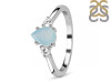 Blue Chalcedony & White Topaz Ring BLX-RDR-2213.