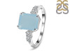 Blue Chalcedony & White Topaz Ring BLX-RDR-2215.