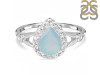 Blue Chalcedony & White Topaz Ring BLX-RDR-2243.