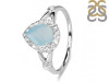 Blue Chalcedony & White Topaz Ring BLX-RDR-2243.