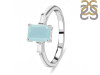 Blue Chalcedony & White Topaz Ring BLX-RDR-2251.