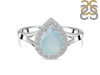 Blue Chalcedony & White Topaz Ring BLX-RDR-2253.
