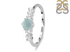 Blue Chalcedony & White Topaz Ring BLX-RDR-2259.