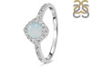 Blue Chalcedony & White Topaz Ring BLX-RDR-2260.