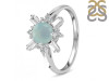 Blue Chalcedony & White Topaz Ring BLX-RDR-2264.