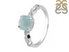 Blue Chalcedony & White Topaz Ring BLX-RDR-2269.