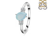 Blue Chalcedony & White Topaz Ring BLX-RDR-2285.