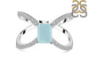 Blue Chalcedony & White Topaz Ring BLX-RDR-2293.