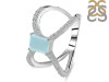 Blue Chalcedony & White Topaz Ring BLX-RDR-2293.