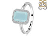 Blue Chalcedony & White Topaz Ring BLX-RDR-2302.