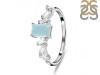Blue Chalcedony & White Topaz Ring BLX-RDR-2306.