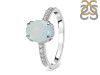 Blue Chalcedony & White Topaz Ring BLX-RDR-2382.