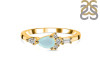 Blue Chalcedony & White Topaz Ring BLX-RDR-2389.