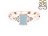 Blue Chalcedony & White Topaz Ring BLX-RDR-2397.