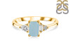 Blue Chalcedony & White Topaz Ring BLX-RDR-2397.