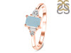 Blue Chalcedony & White Topaz Ring BLX-RDR-2397.