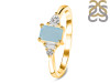 Blue Chalcedony & White Topaz Ring BLX-RDR-2397.