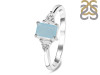 Blue Chalcedony & White Topaz Ring BLX-RDR-2397.