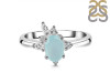 Blue Chalcedony & White Topaz Ring BLX-RDR-2398.