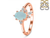 Blue Chalcedony & White Topaz Ring BLX-RDR-2398.