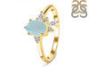 Blue Chalcedony & White Topaz Ring BLX-RDR-2398.
