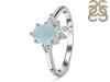 Blue Chalcedony & White Topaz Ring BLX-RDR-2398.