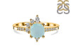 Blue Chalcedony & White Topaz Ring BLX-RDR-2404.