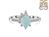 Blue Chalcedony & White Topaz Ring BLX-RDR-2404.