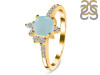 Blue Chalcedony & White Topaz Ring BLX-RDR-2404.