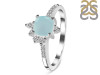 Blue Chalcedony & White Topaz Ring BLX-RDR-2404.