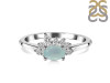 Blue Chalcedony & White Topaz Ring BLX-RDR-2418.