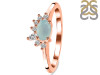 Blue Chalcedony & White Topaz Ring BLX-RDR-2418.