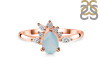 Blue Chalcedony & White Topaz Ring BLX-RDR-2431.