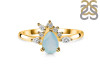 Blue Chalcedony & White Topaz Ring BLX-RDR-2431.