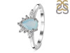 Blue Chalcedony & White Topaz Ring BLX-RDR-2431.