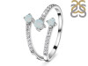 Blue Chalcedony & White Topaz Ring BLX-RDR-2520.