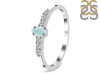 Blue Chalcedony & White Topaz Ring BLX-RDR-2532.