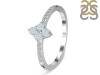 Blue Chalcedony & White Topaz Ring BLX-RDR-2534.