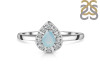 Blue Chalcedony & White Topaz Ring BLX-RDR-2535.