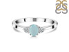 Blue Chalcedony & White Topaz Ring BLX-RDR-2542.