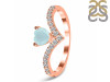Blue Chalcedony & White Topaz Ring BLX-RDR-2749.
