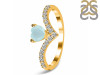 Blue Chalcedony & White Topaz Ring BLX-RDR-2749.