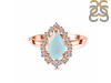 Blue Chalcedony & White Topaz Ring BLX-RDR-2770.