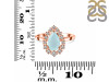 Blue Chalcedony & White Topaz Ring BLX-RDR-2770.