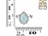 Blue Chalcedony & White Topaz Ring BLX-RDR-2770.