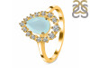Blue Chalcedony & White Topaz Ring BLX-RDR-2770.