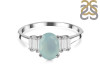Blue Chalcedony & White Topaz Ring BLX-RDR-2861.