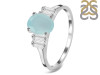 Blue Chalcedony & White Topaz Ring BLX-RDR-2861.
