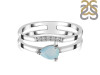 Blue Chalcedony & White Topaz Ring BLX-RDR-2862.